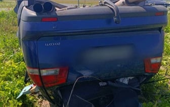 В Пинском районе перевернулся автомобиль. Вот как это произошло