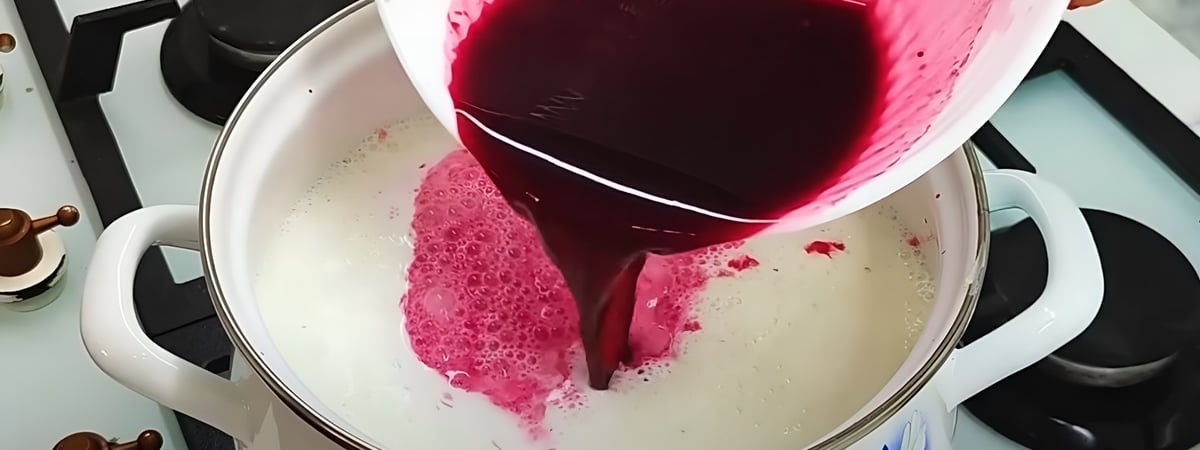 Вскипятите молоко и влейте свекольный сок. Вы не поверите, какой деликатес получится — Полезно