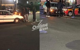 В Пинске такси проигнорировало правила и столкнулось с автомобилем