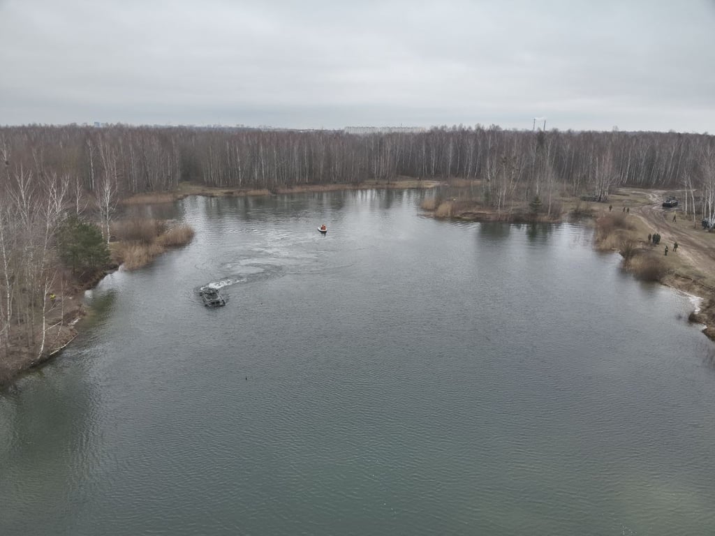 Преодоление водной преграды боевыми машинами под Брестом