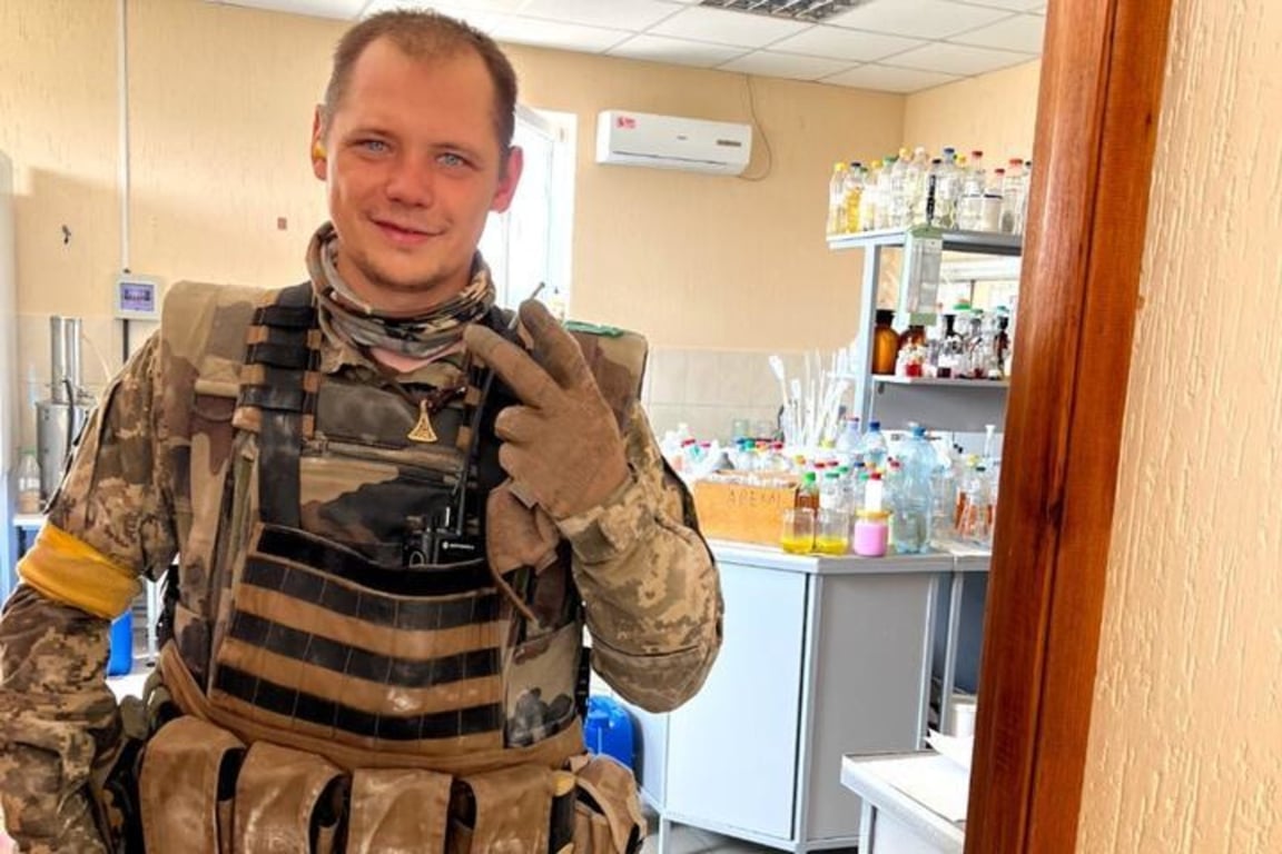 Экс-боец полка Калиновского Василий Веремейчик, Украина, декабрь 2022 года. Фото: acebook.com/vasil.veramejchyk