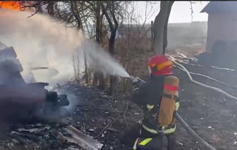 В Волковысском районе огонь уничтожил пять сараев