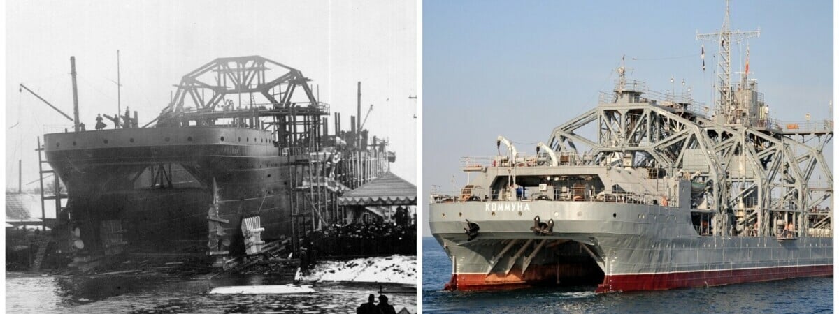 Украинцы заявили об уничтожении самого старого действующего российского военного корабля. Ему было 109 лет — Видео