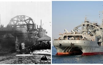 Украинцы заявили об уничтожении самого старого действующего российского военного корабля. Ему было 109 лет — Видео