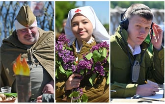 Гомель: празднование Дня Победы в военной форме
