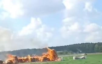 В Кобринском районе горела соломенная экспозиция «Дожинки-2024»