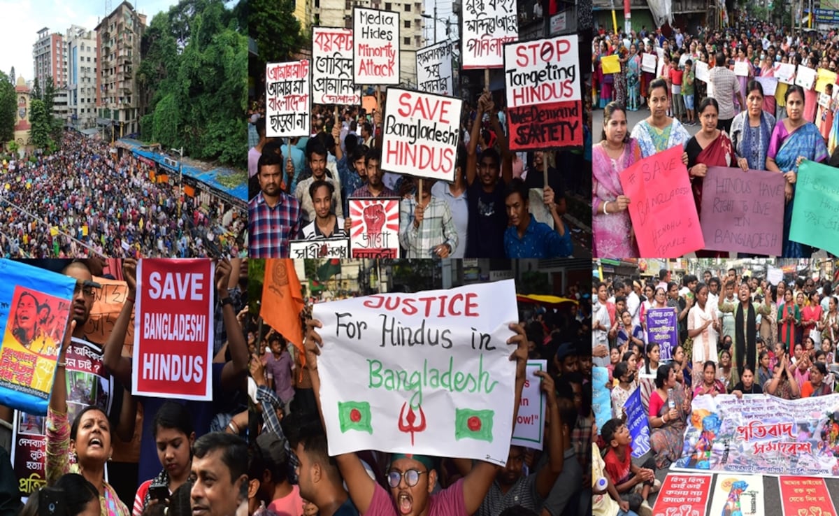 Hindus hold a massive protest rally in Chittagong