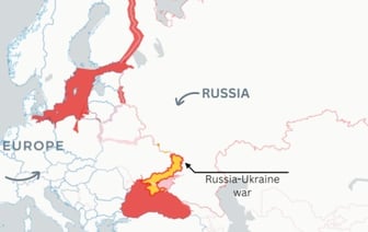 Опубликована карта возможного фронта при Третьей мировой войне