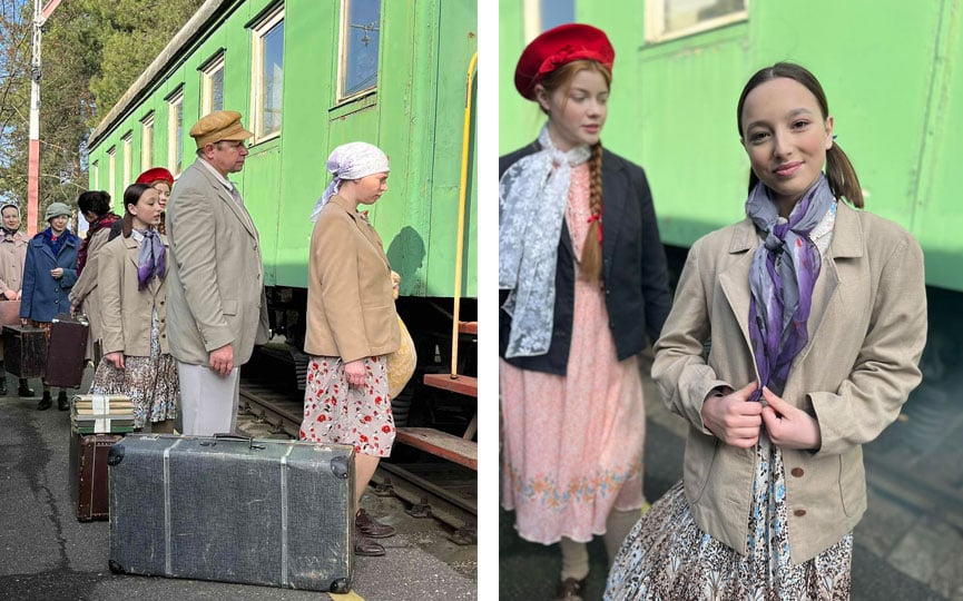 В Барановичах высадился десант немецких солдат. Идет съемка телефильма