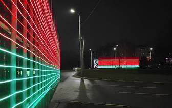 В Гомеле засветился 35-метровый флаг Беларуси