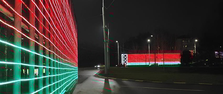 В Гомеле засветился 35-метровый флаг Беларуси