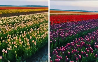 «Белорусская Голландия» — В TikTok показали поле из тюльпанов на Брестчине. Пользователи не поверили — Видео
