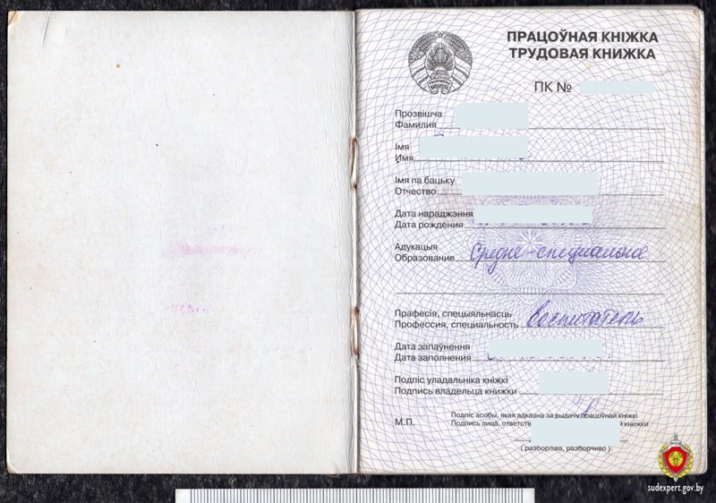 Белоруска заменила листы в трудовой книжке, чтобы скрыть прогулы
