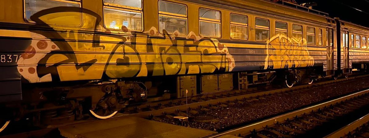 Ищут «художников», которые разрисовали электричку в Островецком районе