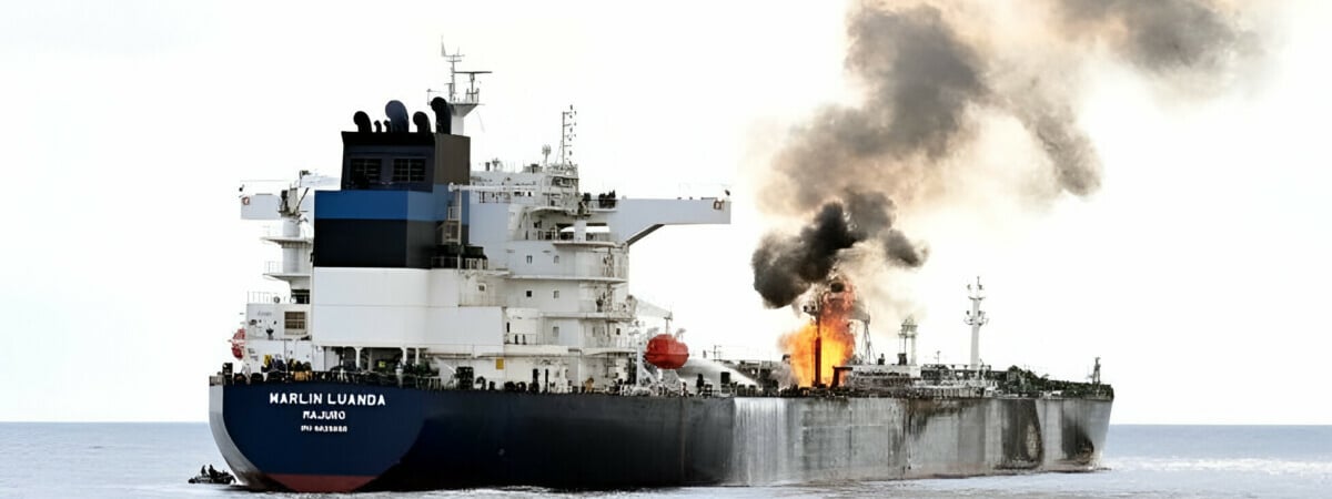 Хуситы подорвали танкер с российской нефтью. Американцы помогли потушить