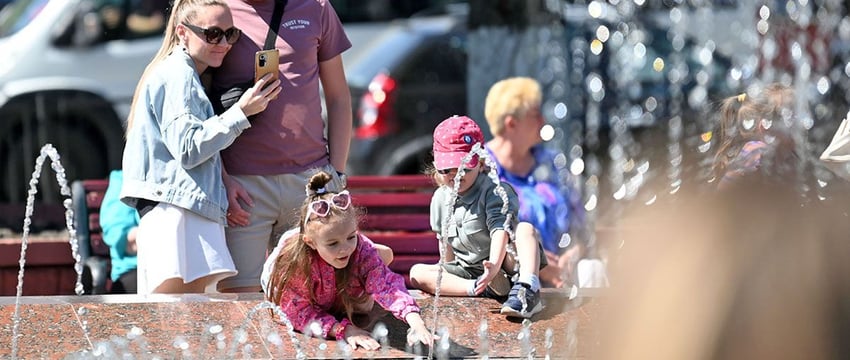 Работающие фонтаны в Гомеле