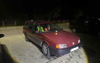 В Щучине на машину приземлилась тыква