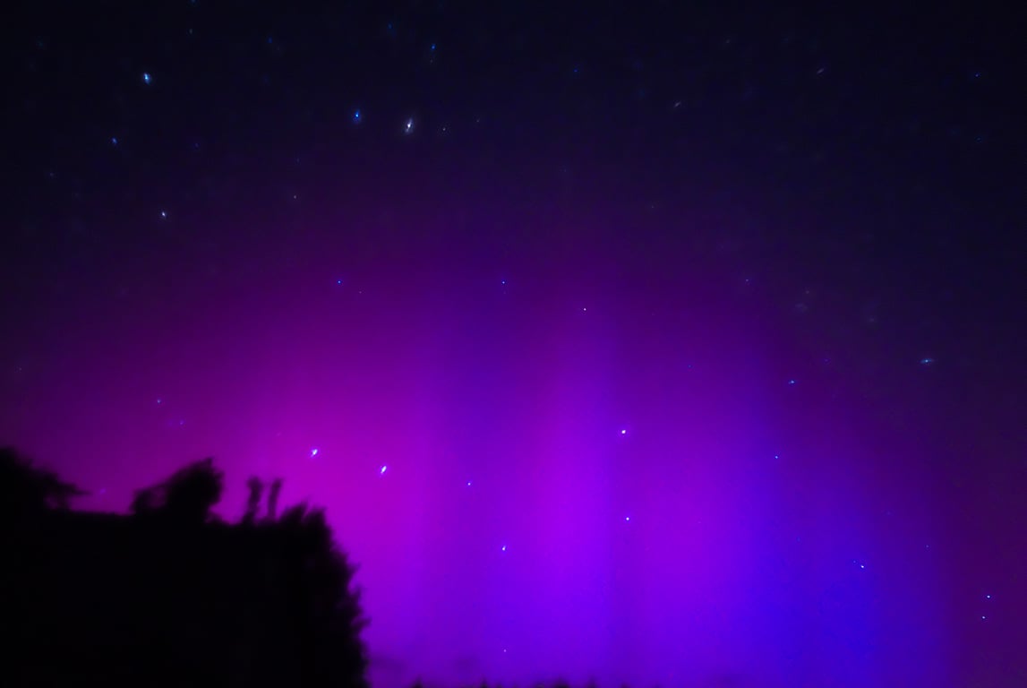 Полярное сияние над Беларусью. Чашникский район Витебской области. Фото Сергея Серебро