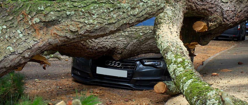 Авто повисло на ограждении при въезде на Покровский мост в Полоцке. Фото