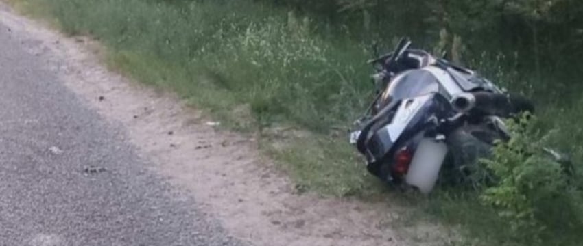 Байкер-бесправник попал в ДТП в Пинском районе