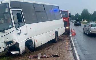 Автобус с детьми попал в ДТП под Вилейкой