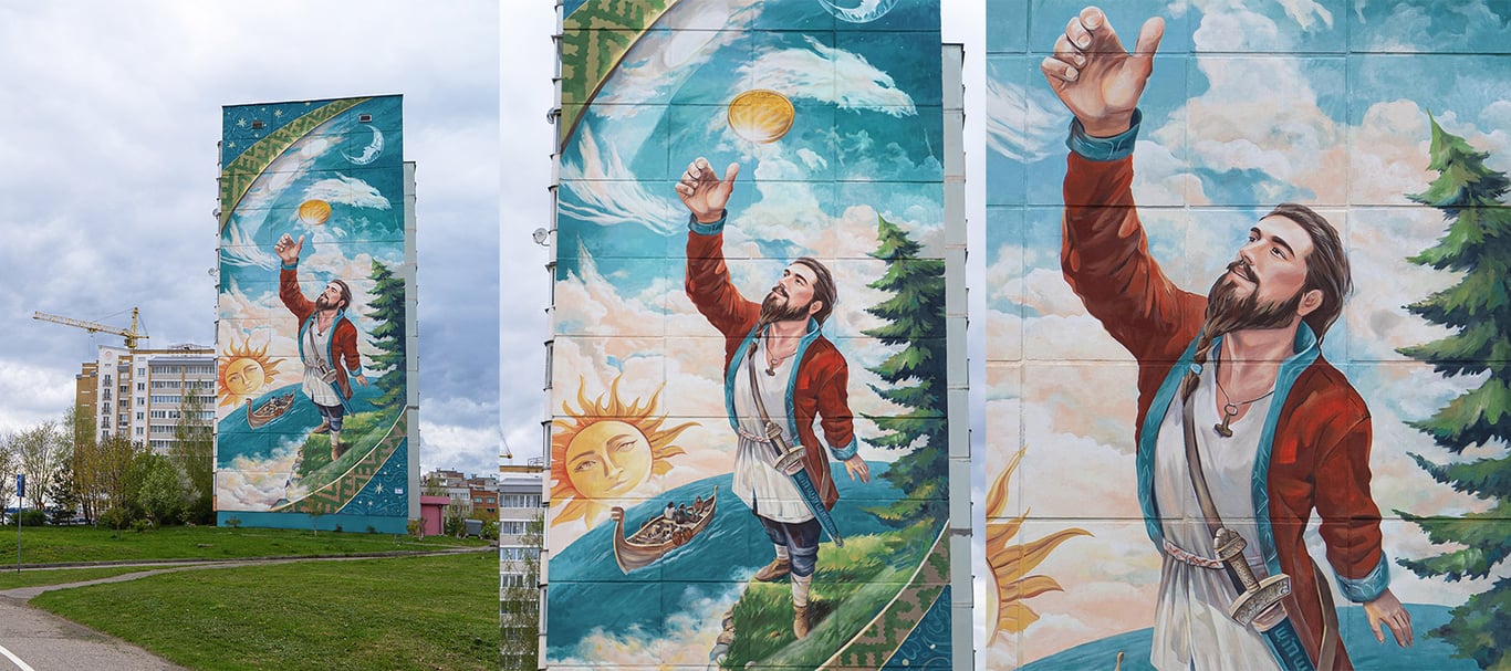 В Витебске появилось граффити, которое должно очищать воздух. Такого больше нет в Беларуси