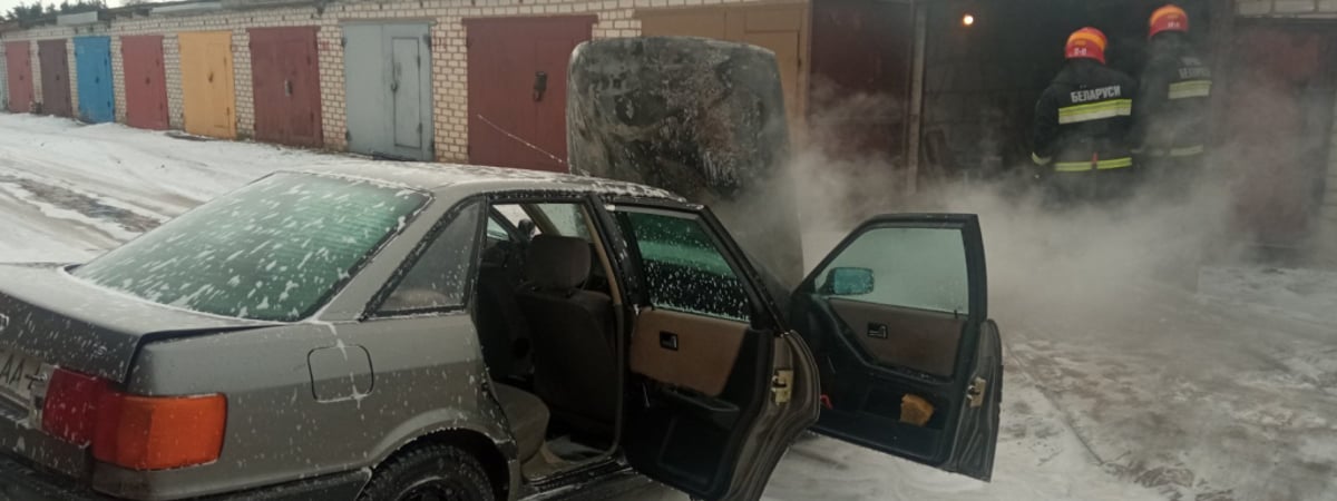В Лидском районе на пожаре погиб мужчина, а в Сморгони сгорел автомобиль