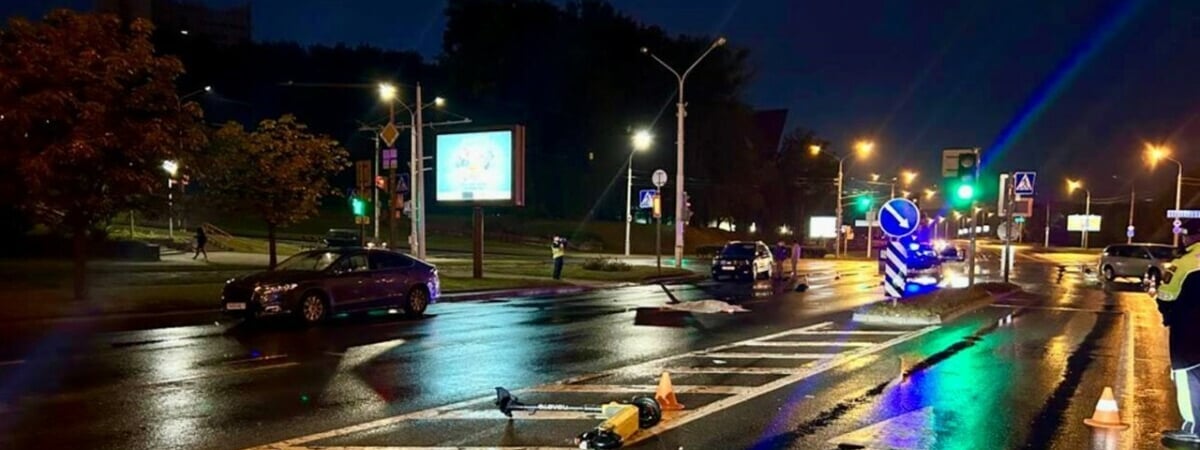 В центре Минска легковушка насмерть сбила парня на электросамокате — Фото