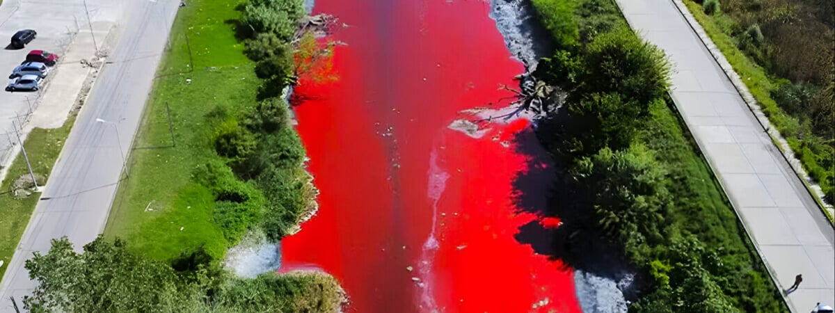 «Раньше от неё першило в горле…» — В Аргентине река внезапно окрасилась в кроваво-красный цвет — Видео