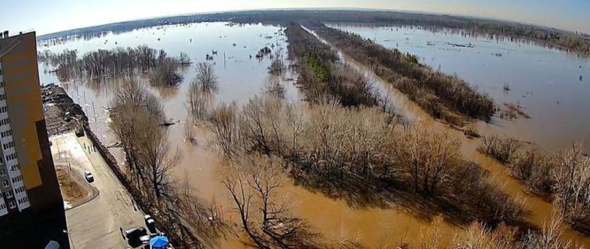 Уровень воды в Урале впервые снизился