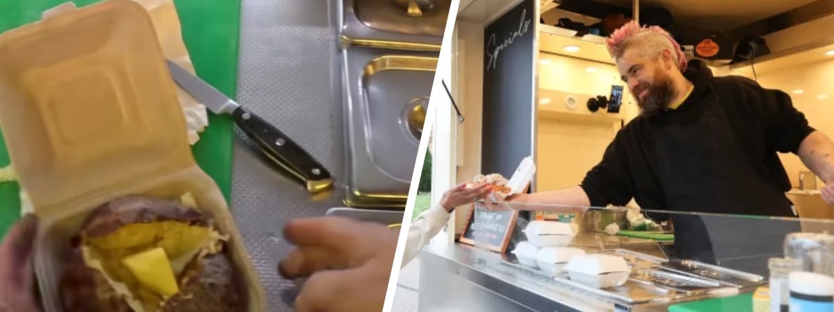 К продавцу картофеля в мундирах стали выстраиваться многочасовые очереди, когда его ролики набрали десятки миллионов в TikTok — Видео