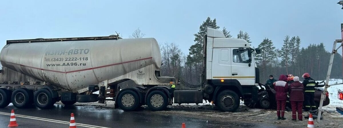 На трассе под Кричевом фура подмяла под себя легковушку на встречке – двое погибших — Видео