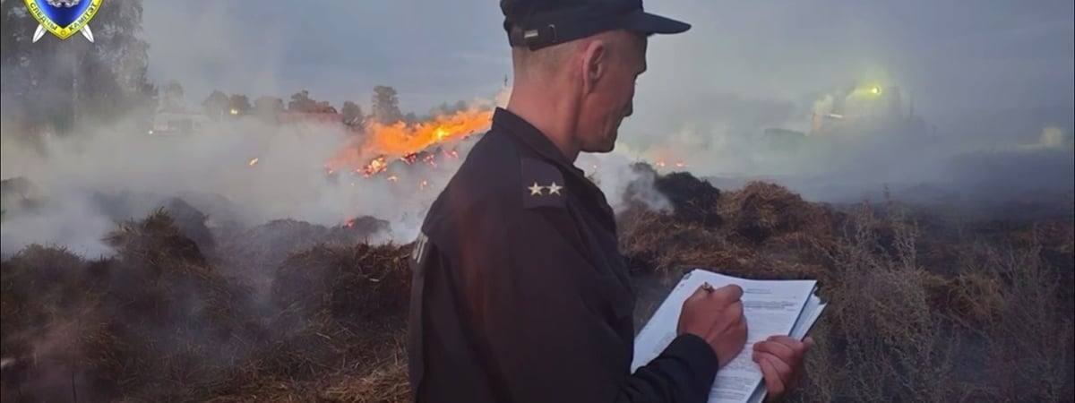 Под Слуцком в стоге соломы сгорел ребенок — Фото