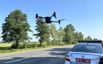 Возле Бреста ГАИ провела мониторинг дорог при помощи квадрокоптера