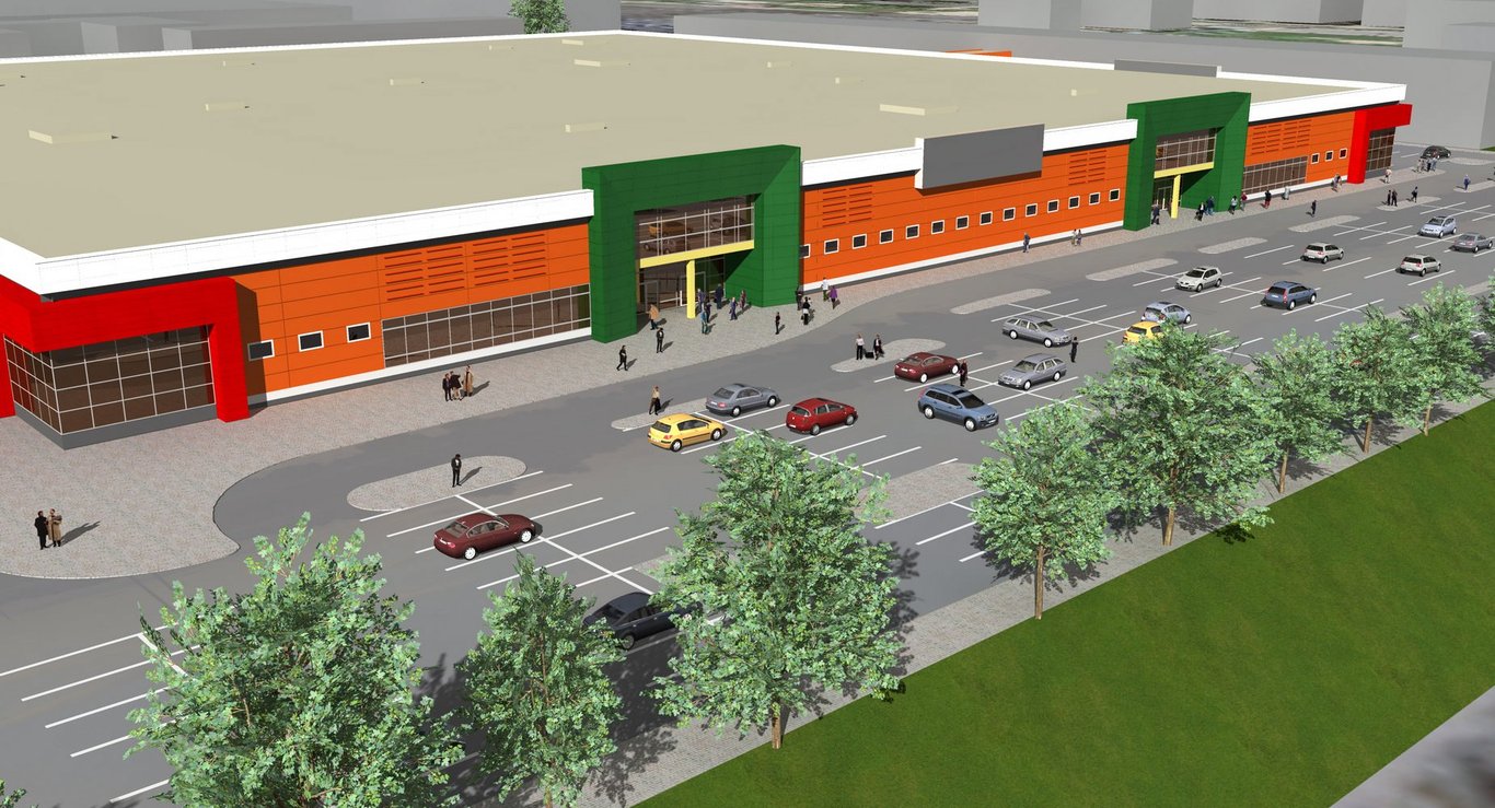 Проект торгово-логистического центра на проспекте Фрунзе в Витебске. Рендер kproekt.by