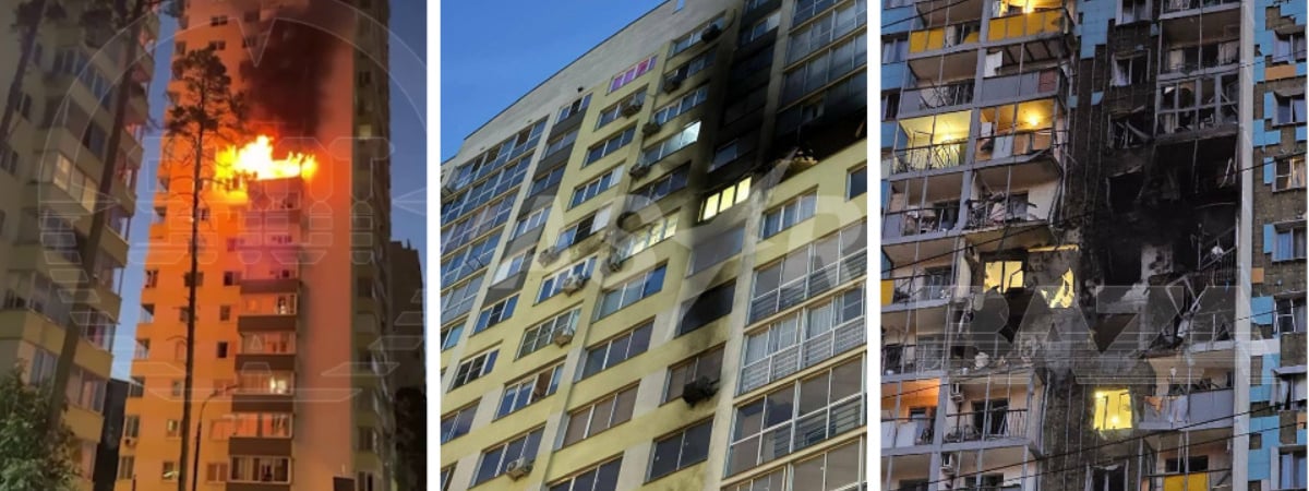 Горящие многоэтажки, закрытые аэропорты и перекрытые трассы. Подмосковье атаковали десятки беспилотников — Видео