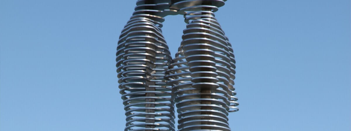 Завораживающее видео из Батуми. Как выглядит знаменитая скульптура весной? — Видео