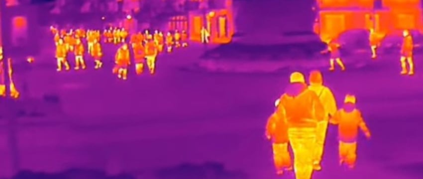 Как дома теряют тепло и светятся люди, сняли на тепловизор в Бресте