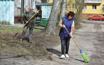 В Гомеле соседи организовали субботник у дома