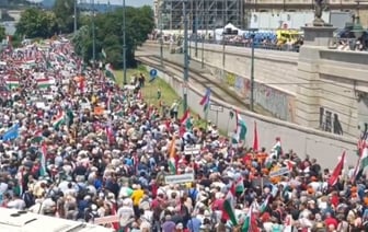 Протесты в Венгрии против войны с Россией