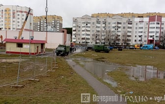 На Вишневце в Гродно устраняют повреждение теплосетей