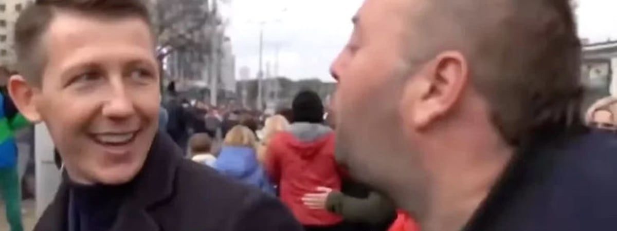 Знаете, кто на протестах плевал в лицо журналисту БТ? Платный агент милиции