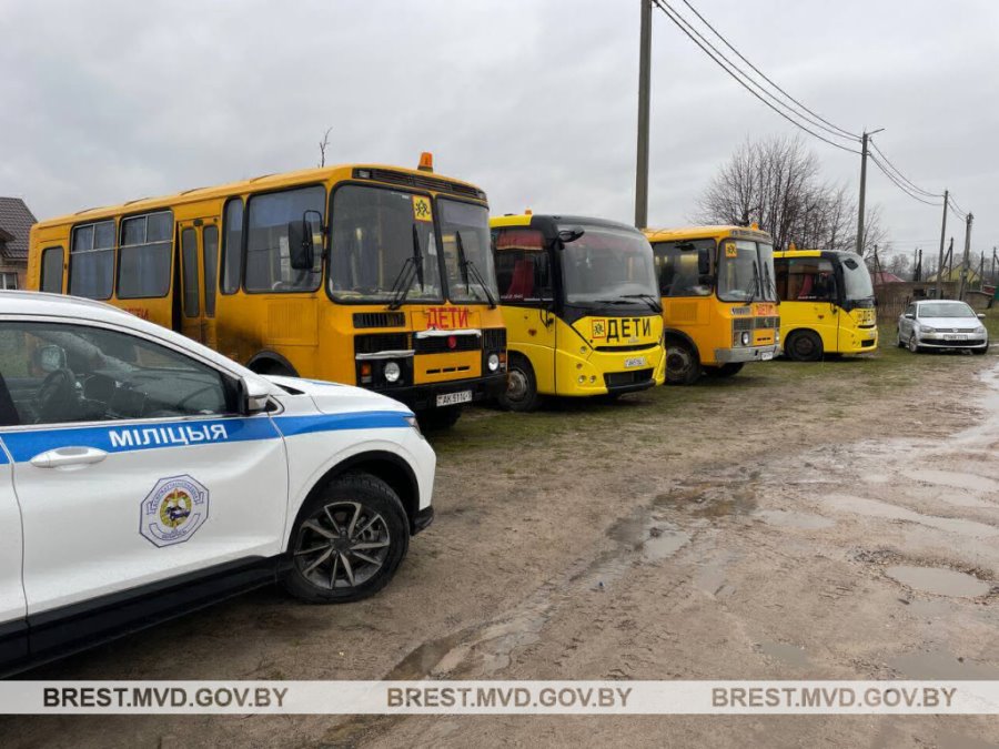 ГАИ проверила готовность школьных автобусов в агрогородке под Брестом