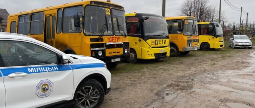ГАИ проверила готовность школьных автобусов в агрогородке под Брестом