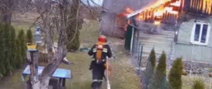 В Кобринском районе на пожаре погиб мужчина. Видео с места происшествия