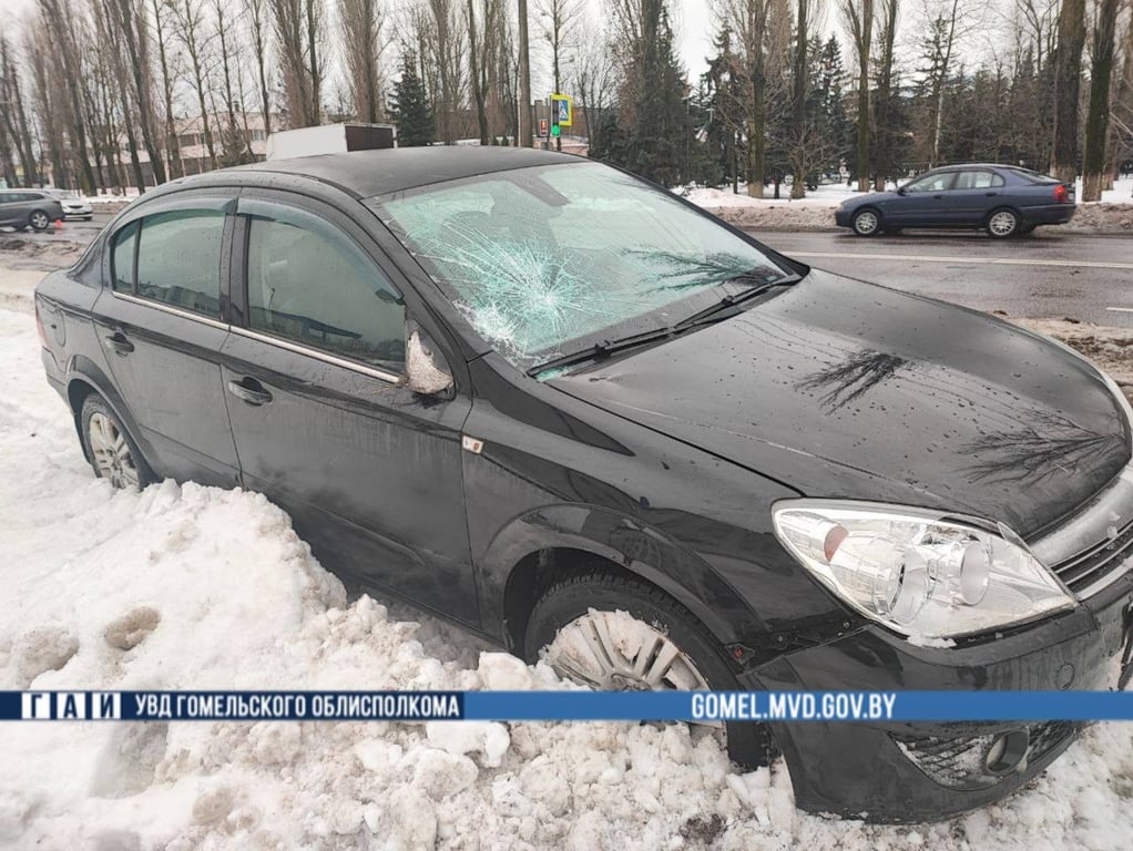 В Гомеле автомобиль вылетел на тротуар и сбил трех женщин. Опубликовано видео
