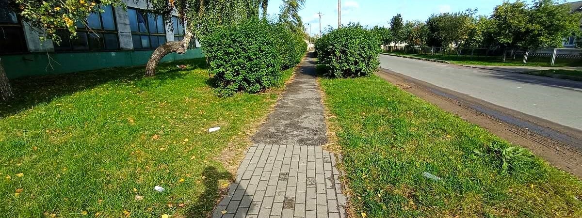 В Слуцке выставили на продажу арестованный тротуар. И это не шутка