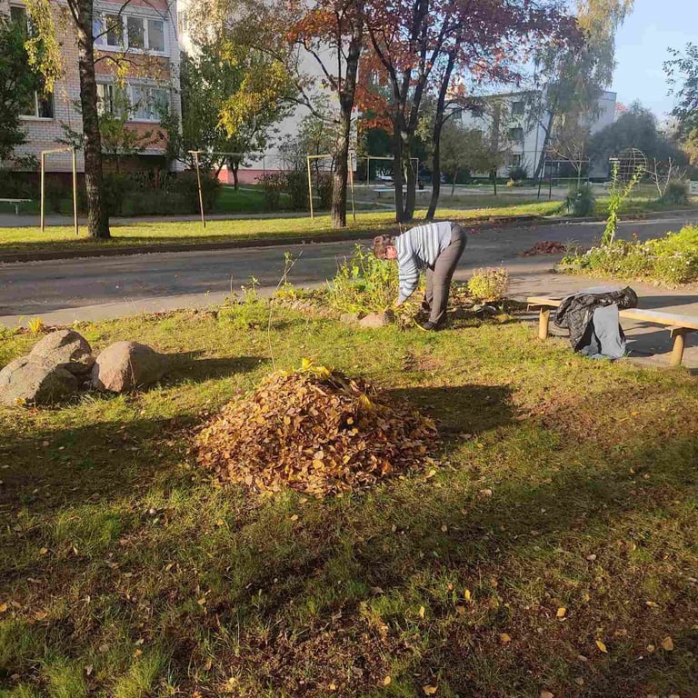 Жители микрорайона Речица показали, как наводят порядок около своего дома