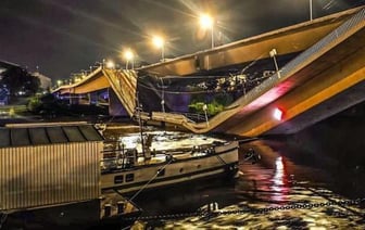 Мост с пешеходной частью обрушился в Дрездене