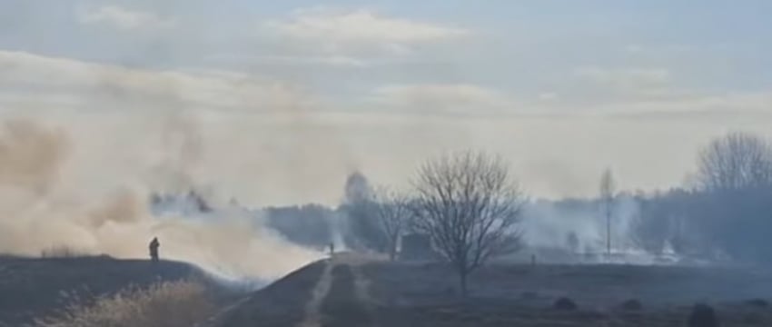 Пожар в Ляховичах: ветер разнес огонь, повредив постройки в садовом товариществе